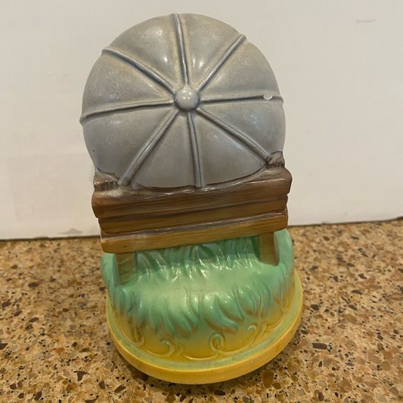 Vintage Rotating Music Box Himark Japan Rotating Kids with/ Umbrella On Bench - Picture 6 of 12